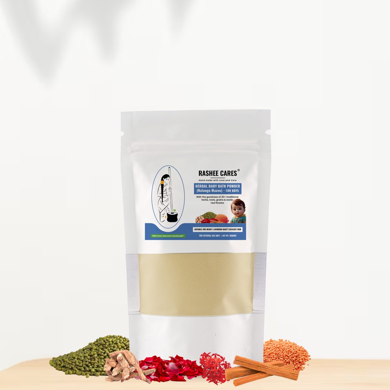 Herbal Baby Bath Powder for Boys - 100 g