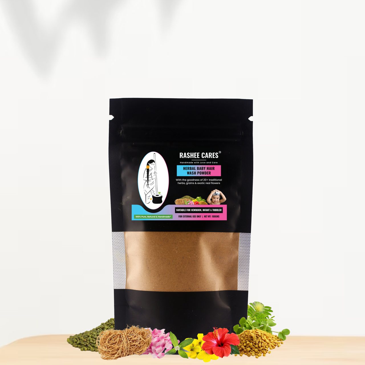 Herbal Baby Hair Wash Powder - 100 g