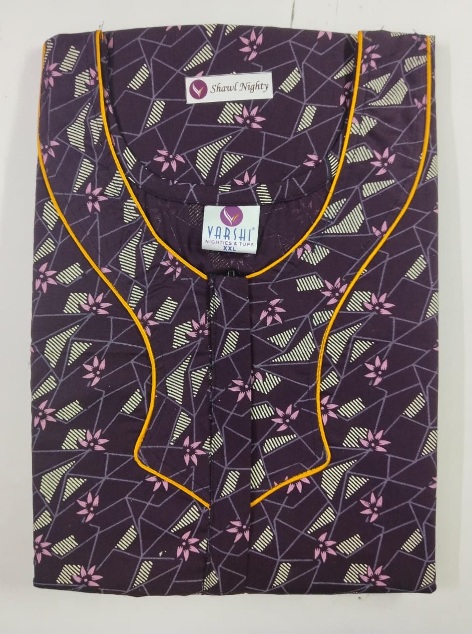 Varshi Center Pocket Pure Cotton Nighty