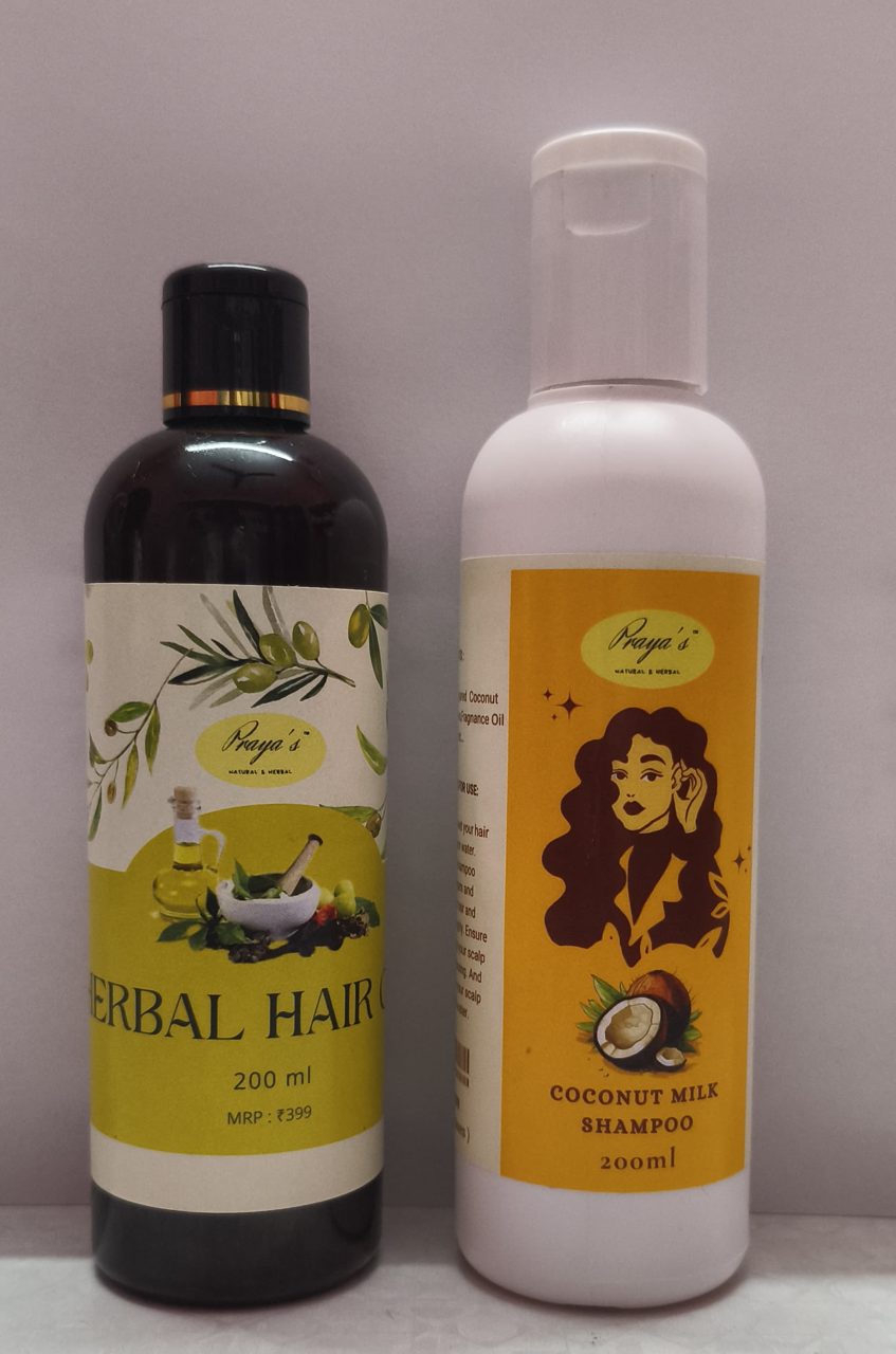 Combo Pack (Herbal Hair Oil, Coconut Milk Shampoo)